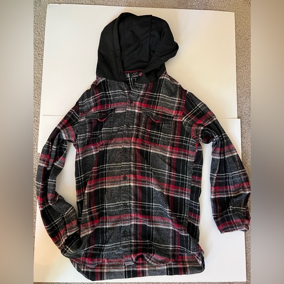 Hooded Flannel nice casual wear size small - Picture 2 of 2